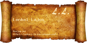 Lenkei Lajos névjegykártya